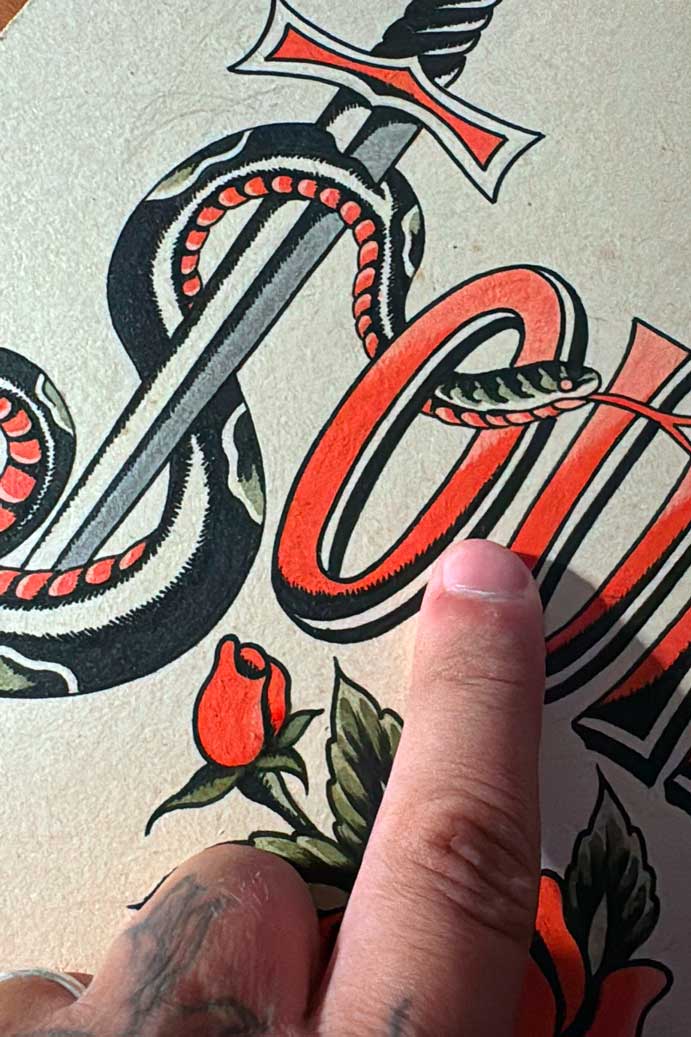 Rondine e Serpente – Stizzo × Southfresh | T-shirt - immagine 4